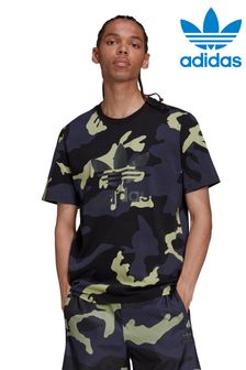 Camouflage Printed Hooded Tee Cotton Mens T-Shirt Short Sleeve Tops Sweatshirts