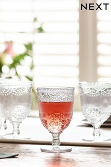 Clear Amelia Set of 4 Wine Glasses (A27404) | £22