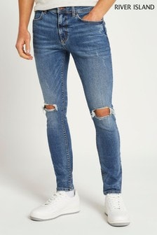 Mens Blue Ripped Jeans Mens Light Blue Ripped Jeans Next