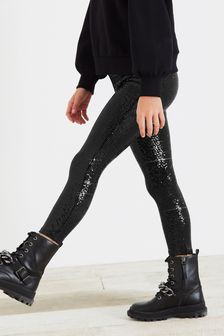 Black Sequin Sparkle Leggings (3-16yrs) (A28968) | £13 - £18