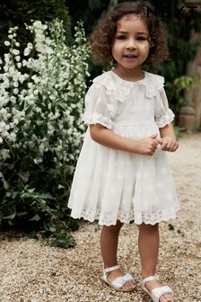 Ivory Lace Occasion Dress (3mths-8yrs) (A31076) | £24 - £28