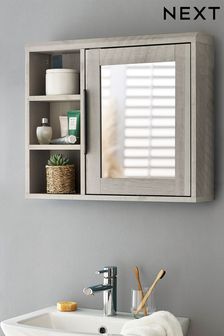 Grey Bronx Grey Mirrored Wall Cabinet (A31559) | £95