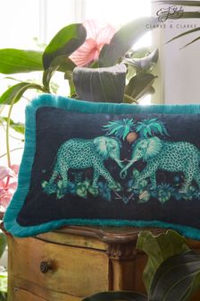 Emma Shipley Teal Blue Zambezi Cushion