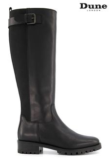 Dune London Black Trend Buckle Detail Boots (A31945) | £175