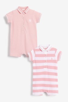 2 Pack Polo Baby Rompers (0mths-2yrs)