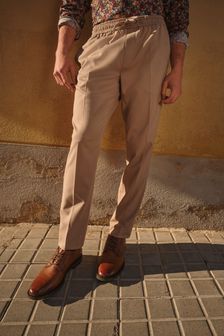 Men's Brown Formal Trousers | Smart 