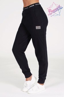 Pineapple Black Double Band Badge Joggers