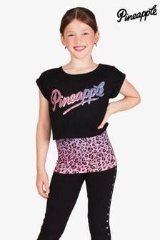 Pineapple Pink Ombre Leopard Double Layer Top Set
