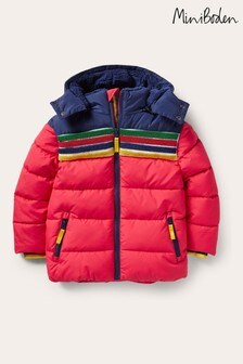 Boden Younger Boys Red Shower-Resistant Padded Jacket