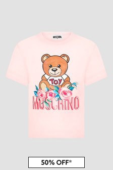 Moschino Kids Girls Pink T-Shirt