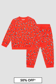 Moschino Kids Baby Boys Red Tracksuit