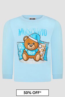 Moschino Kids Baby Boys Blue T-Shirt