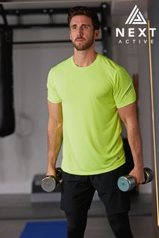 Fluro Yellow Training Short Sleeve Tee Next Active Gym Tops & T-Shirts (A36306) | £15