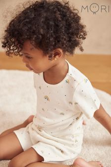 MORI Rainbow Print Organic Cotton Short Sleeve Pyjamas