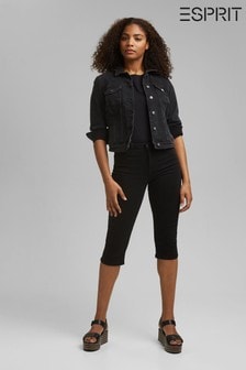 Esprit Organic Cotton Capri Black Jeans
