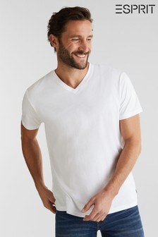 Esprit Jersey White T-Shirt in 100% Cotton