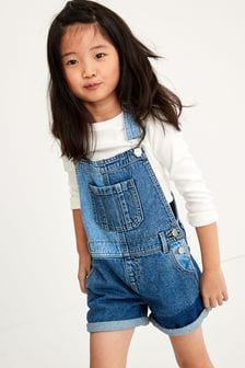 Patched Short Dungarees (3-16yrs)