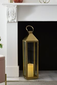 Gold Gold Metal Extra Large Lantern Candle Holder Lantern