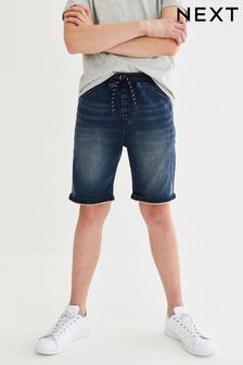 Dark Blue Regular Fit Jersey Denim Shorts (3-16yrs) (A37549) | £11 - £16