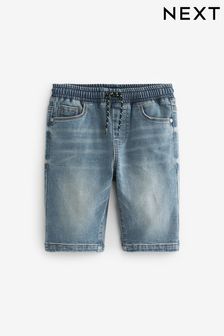 Light Blue Regular Fit Jersey Denim Shorts (3-16yrs) (A37550) | £11 - £16