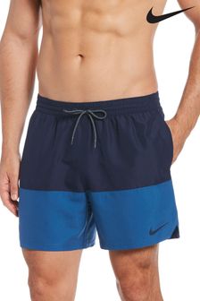 Nike Blue Split 5 Inch Volley Swim Shorts
