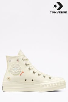 Converse White Things to Grow All Star Lift High Trainers