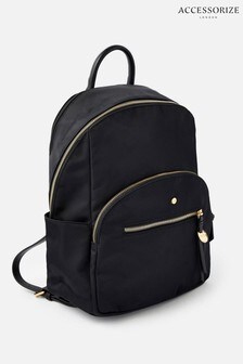 Accessorize Black Nell Nylon Backpack