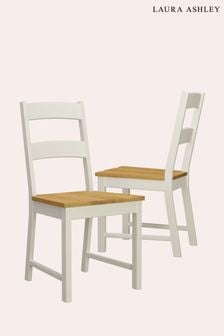 Ivory Oakham Pair Of Dining Chairs