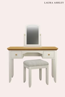 Laura Ashley Oakham 2 Drawer Dressing Table Stool and Mirror Set (A40712) | £695