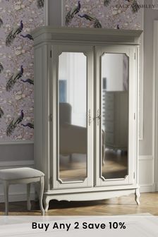 Dove Grey Provencale 2 Door Mirrored Wardrobe