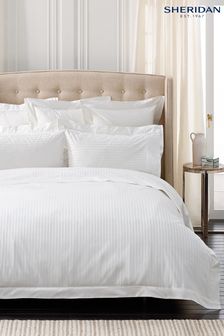 Set of 2 Sheridan White Millenia Classic Stripe 1200 Thread Count Pillowcases