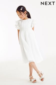 Ivory White Lace Bridesmaid Dress (3-16yrs) (A42578) | £26 - £32