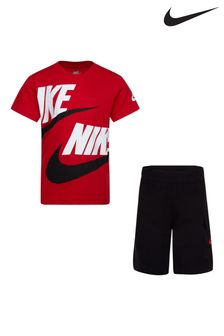 Nike Little Kids Red T-Shirt And Shorts Set