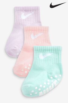 Nike Baby Pink Grip Socks 3 Pack