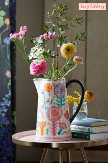 Lucy Tiffney at Ariss-euShops Floral Ceramic Jug (A43581) | £30