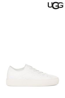 UGG Dinale White Graphic Knit Trainers