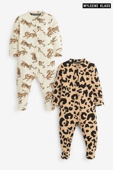 Baby boys sleepsuit babygrow NXT cotton animals camouflage leopard 0-2 y 