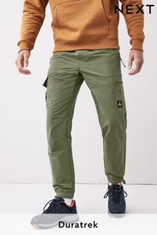 Khaki Green Elasticated Slim Fit Duratrek™ Stretch Utility Cargo Trousers (A46454) | £32