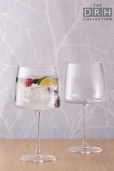 The DRH Collection Set of 2 Clear Empire Gin Glasses