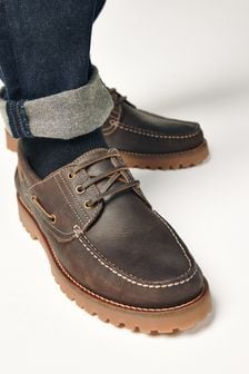 Leather Cleated Boat Shoes