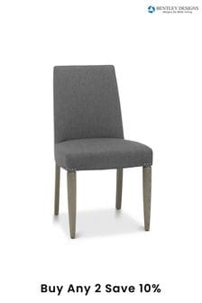 Bentley Designs Set of 2 Silver Grey Monroe Upholstered Chairs