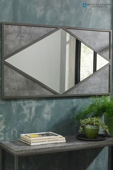 Bentley Designs Renzo Zinc Dark Grey Landscape Wall Mirror