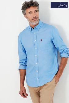 Joules Blue Classic Fit Coloured Oxford Shirt