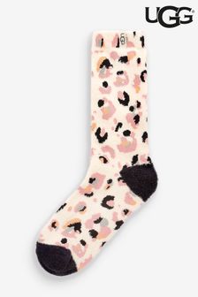 UGG Pink Cosy Leopard Print Socks