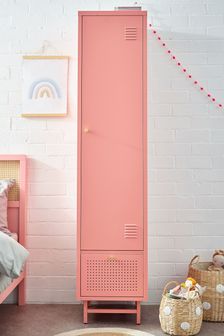 Pink Metal Locker single Wardrobe (A48774) | £215