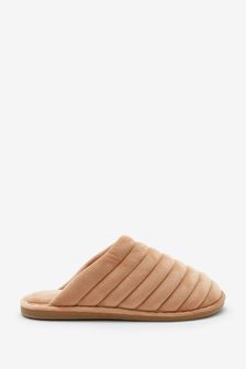 Padded Quilted Mule Slippers
