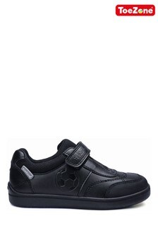 ToeZone Black Zane Football Motif School Shoes (A50171) | £29