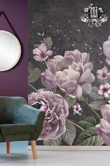 Art For The Home Purple Moody Blooms Mural