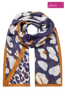 Joules Blue River Lightweight Woven Retangle Printed Scarf