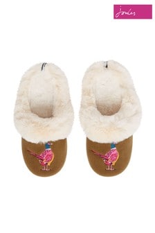 Joules Natural Pheasant Slip-On Character Slippers